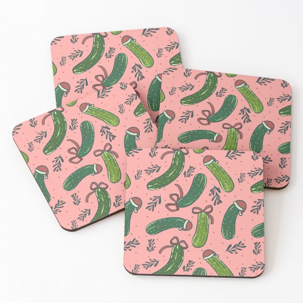 Item preview, Festive Christmas Pickle Pattern, Pink designed and sold by tanyadraws.