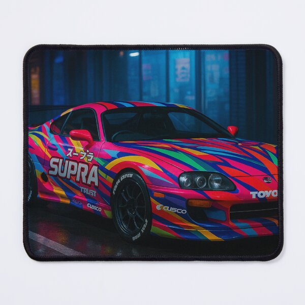 Item preview, Neon Wrap Supra – Full Custom Toyota MK4 JDM Night Art designed and sold by leen12 Art Designs Prints.