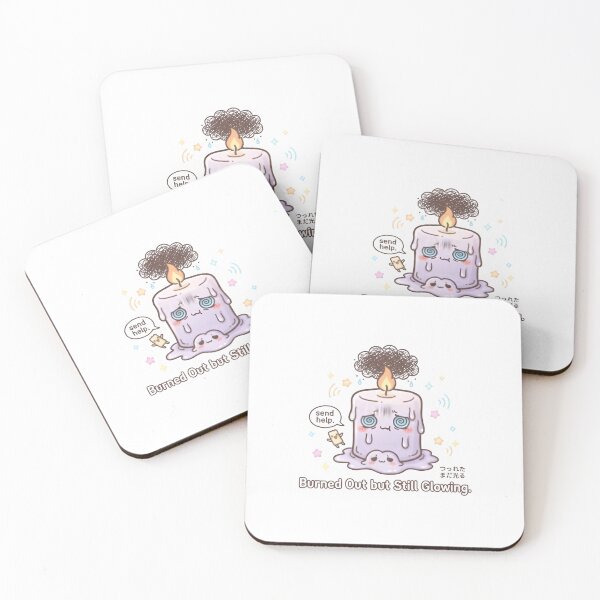 Item preview, Burned Out But Still Glowing – Funny Kawaii Candle Design designed and sold by Snackwear Apparel.