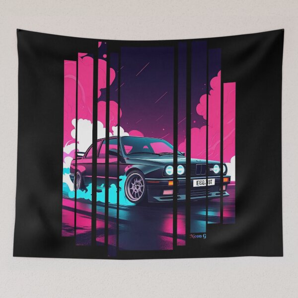 Item preview, B.W30 the Power of the 3 series drifting with neon smoke, retro 80s 4 designed and sold by Neon G.