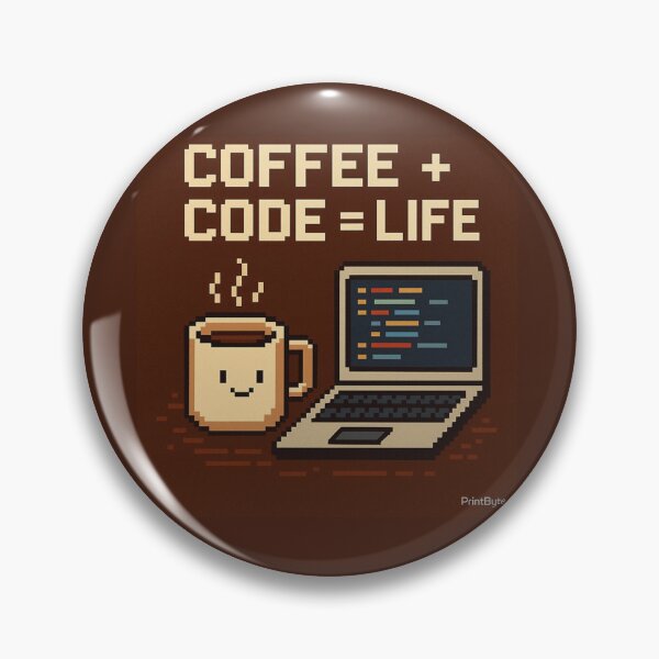 Item preview, Retro Pixel Coffee Break – Programmer Life Art designed and sold by PrintByte.