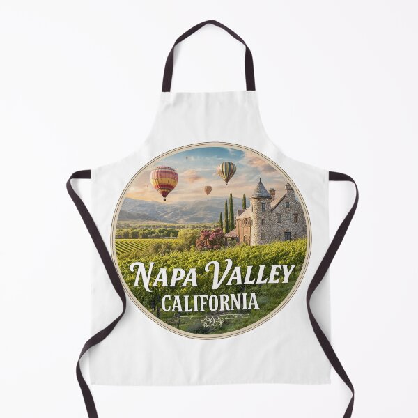 Item preview, Napa Valley California Wine Country Hot Air Balloons Vineyard Château designed and sold by Blurbean.