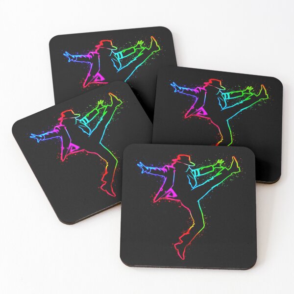 Item preview, MJ Billie Jean Neon Glow Kick Pose King Pop designed and sold by ExploreAura Studio.