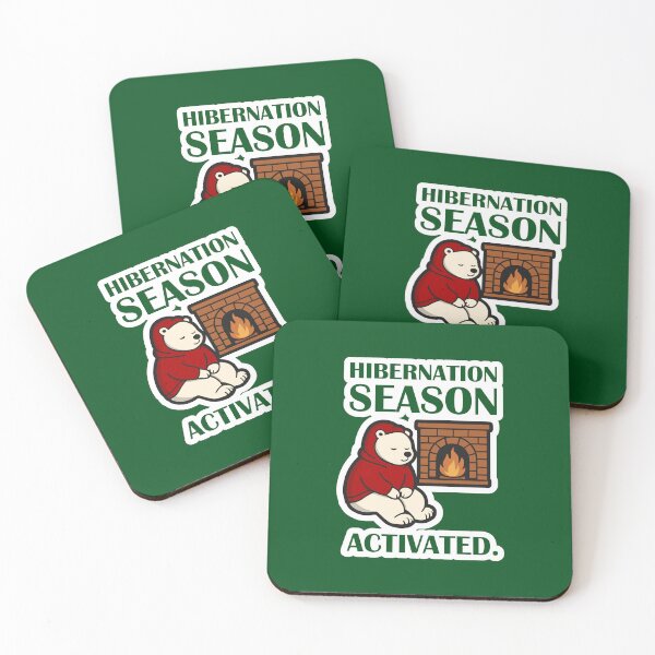 Item preview, Hibernation Season Activated. — Green Edition / Introvert Joke Funny T-Shirt Label Illustration designed and sold by introvertvibes.