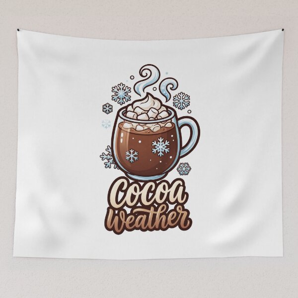 Item preview, COCOA WEATHER Cozy Hot Chocolate Mug designed and sold by Quillway.