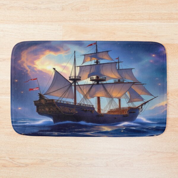 Item preview, Majestic Sailing Ship at Sunset – Romance, adventure & golden light on the open sea designed and sold by FotoworldEdel.