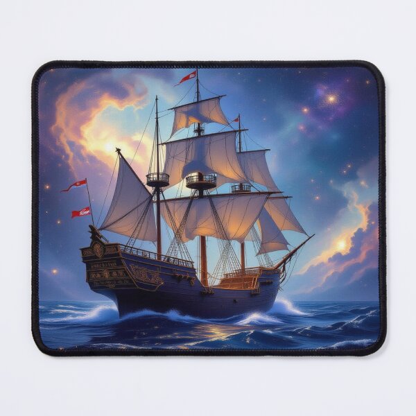 Item preview, Majestic Sailing Ship at Sunset – Romance, adventure & golden light on the open sea designed and sold by FotoworldEdel.