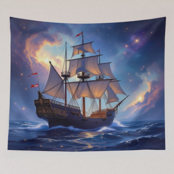 Item preview, Majestic Sailing Ship at Sunset – Romance, adventure & golden light on the open sea designed and sold by FotoworldEdel.