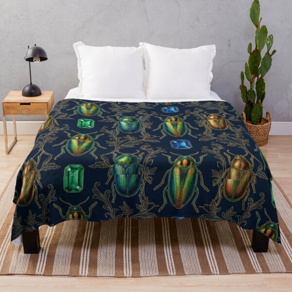 Item preview, Luxury Jewel Beetles And Gemstones Entomology Pattern designed and sold by DreamLeafCo.