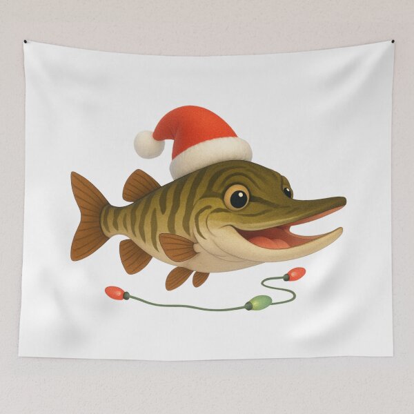 Item preview, Christmas Tiger Muskellunge Fish designed and sold by Sillytoe.