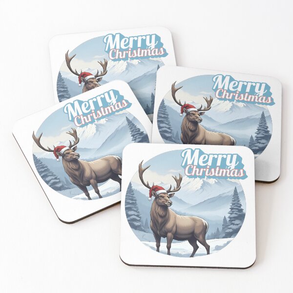 Item preview, Christmas Elk Majesty – Festive Mountain Wildlife Illustration designed and sold by MiszungART.