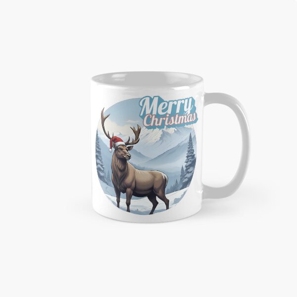 Item preview, Christmas Elk Majesty – Festive Mountain Wildlife Illustration designed and sold by MiszungART.