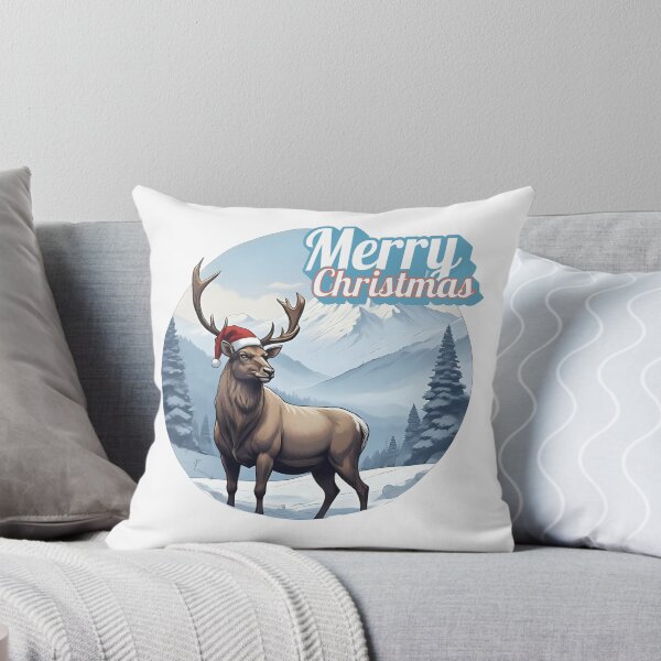 Item preview, Christmas Elk Majesty – Festive Mountain Wildlife Illustration designed and sold by MiszungART.
