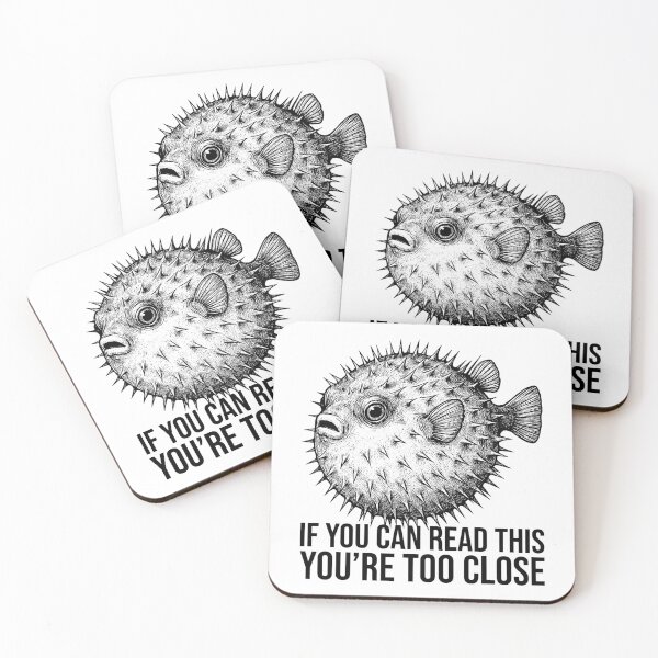 Item preview, If You Can Read This You’re Too Close – Funny Pufferfish Design designed and sold by xndrlab.