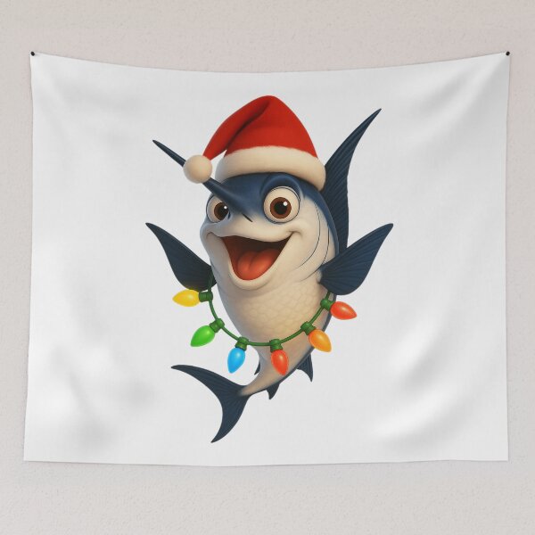 Item preview, Christmas White Marlin designed and sold by Sillytoe.