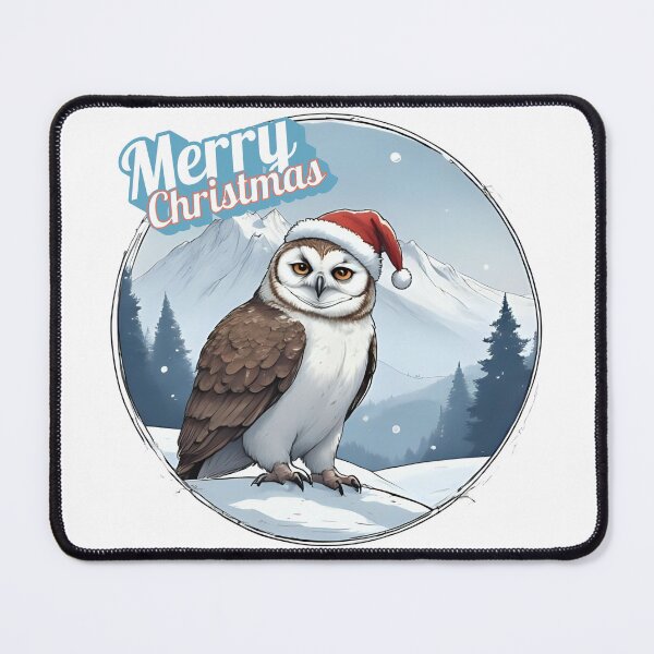 Item preview, Christmas Snowy Owl – Elegant Winter Mountain Wildlife Art designed and sold by MiszungART.