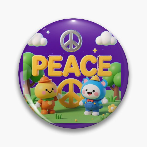 Item preview, PEACE – 3D Cute & Funny Pohang Steel Scene | Whimsical Korea Illustration, designed and sold by PaintMeWorld.