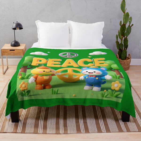 Item preview, PEACE – 3D Cute & Funny Pohang Steel Scene | Whimsical Korea Illustration, designed and sold by PaintMeWorld.