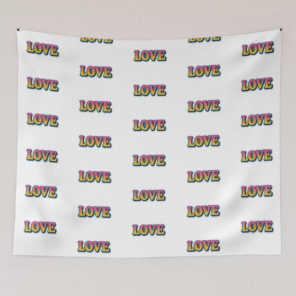 Item preview, Colorful Retro LOVE Typography Sticker designed and sold by Byarasstudio.