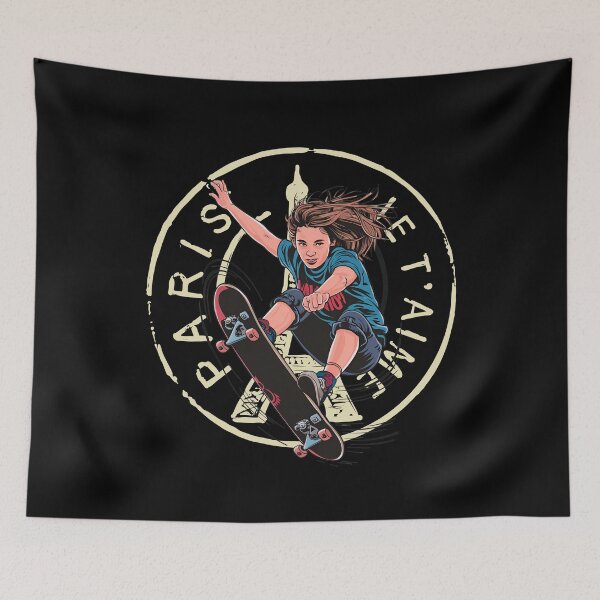 Item preview, Skateboarding Young Woman Design designed and sold by MimsTees.