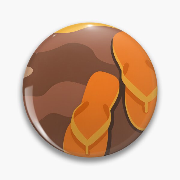 Item preview, Orange Beach Flip-Flops – Minimalist Summer Art designed and sold by InNyutLab.