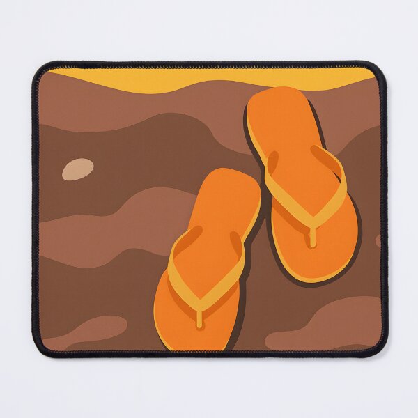 Item preview, Orange Beach Flip-Flops – Minimalist Summer Art designed and sold by InNyutLab.