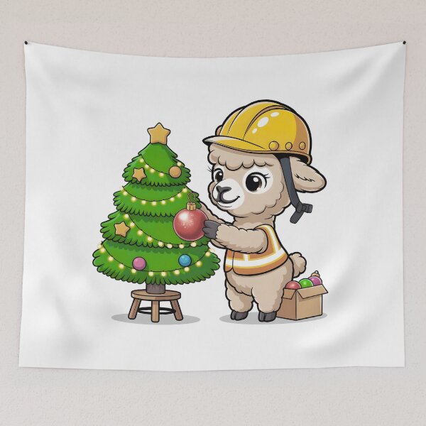 Item preview, Safety Alpaca Decorates the Christmas Tree designed and sold by PeteLawliiet.