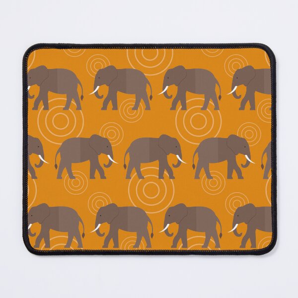Item preview, Elephants on orange designed and sold by reneesillus.