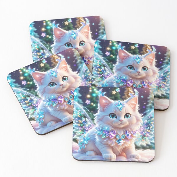 Item preview, Crystal Fairy Cat – Soft Pastel Fantasy Cat Art designed and sold by Visualynx.