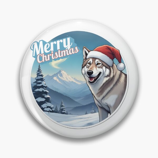 Item preview, Christmas Wolf Spirit – Wild Winter Mountain Holiday Art designed and sold by MiszungART.