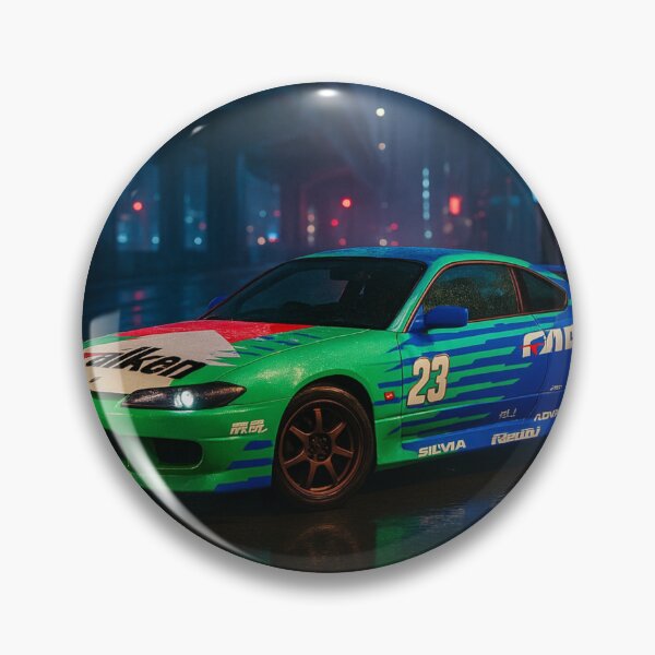 Item preview, Falken Silvia S15 – Iconic Drift Livery JDM Night Art Print designed and sold by leen12 Art Designs Prints.