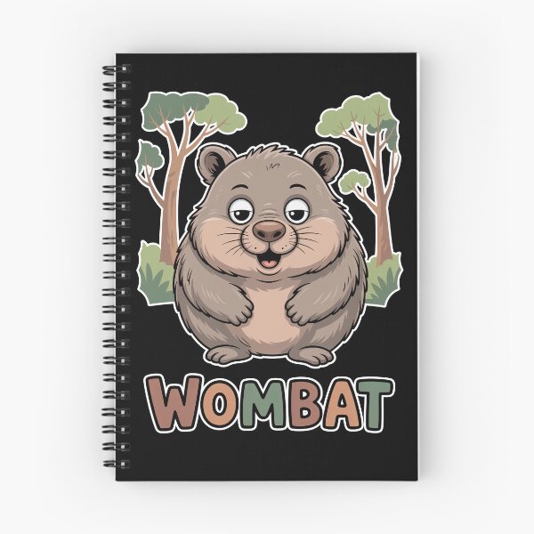 Item preview, Cute Chubby Wombat Cartoon Forest Friend designed and sold by RedCircleArt.
