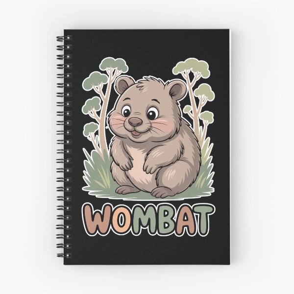 Item preview, Cute Chubby Wombat Cartoon Forest Friend designed and sold by RedCircleArt.