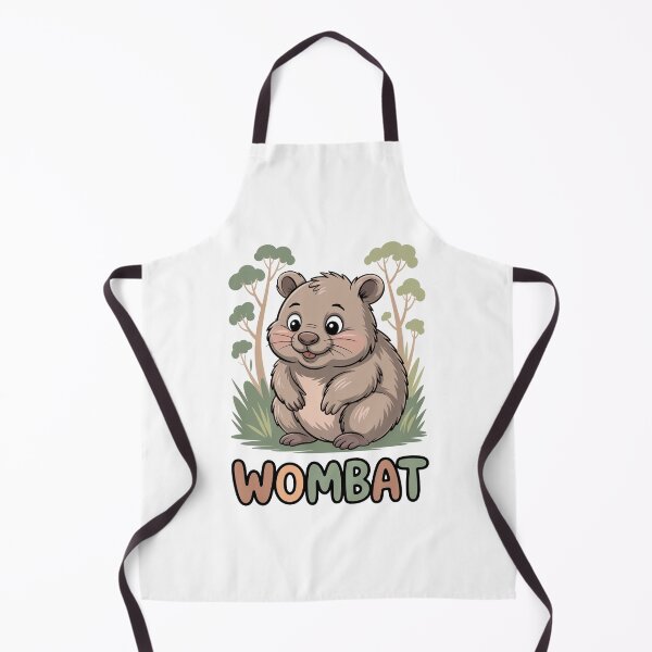 Item preview, Cute Chubby Wombat Cartoon Forest Friend designed and sold by RedCircleArt.