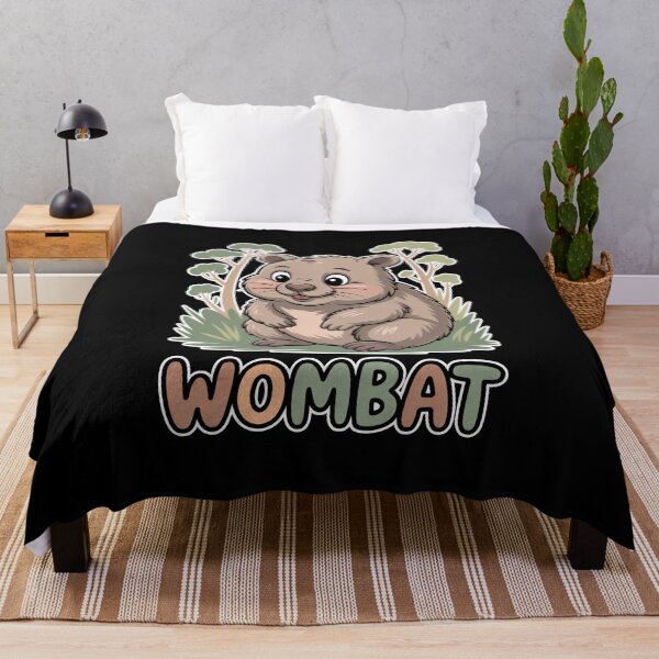 Item preview, Cute Chubby Wombat Cartoon Forest Friend designed and sold by RedCircleArt.