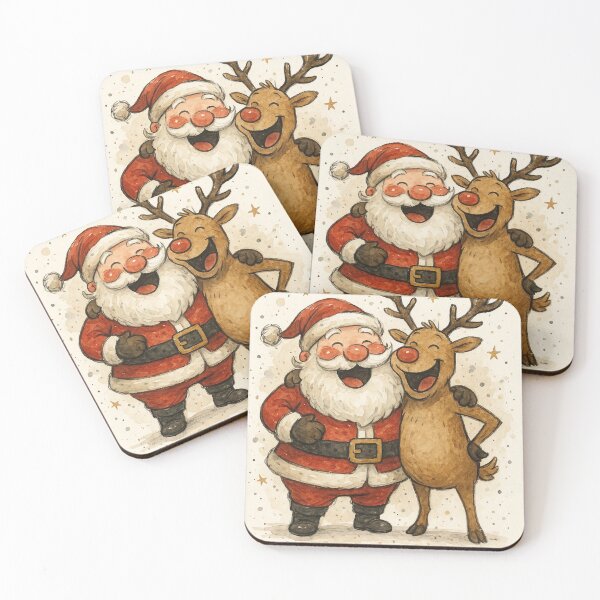 Item preview, Ho Ho Ho Santa and Reindeer Christmas designed and sold by Darlin8888.