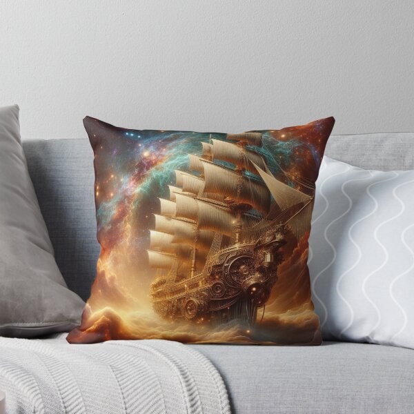 Item preview, Steampunk Starship Voyage – golden sails, cosmic clouds & poetic dreams across the galaxy designed and sold by FotoworldEdel.