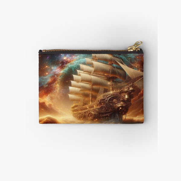 Item preview, Steampunk Starship Voyage – golden sails, cosmic clouds & poetic dreams across the galaxy designed and sold by FotoworldEdel.
