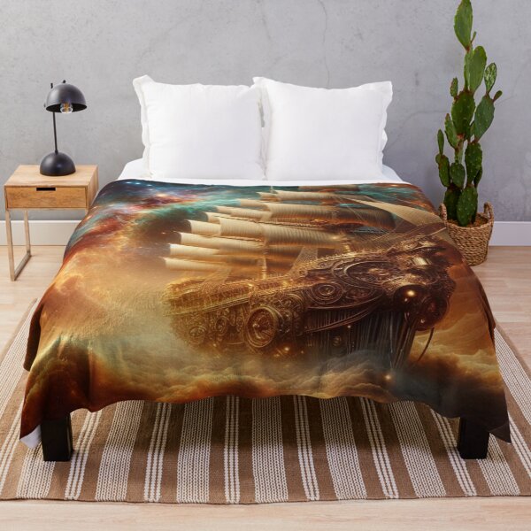 Item preview, Steampunk Starship Voyage – golden sails, cosmic clouds & poetic dreams across the galaxy designed and sold by FotoworldEdel.
