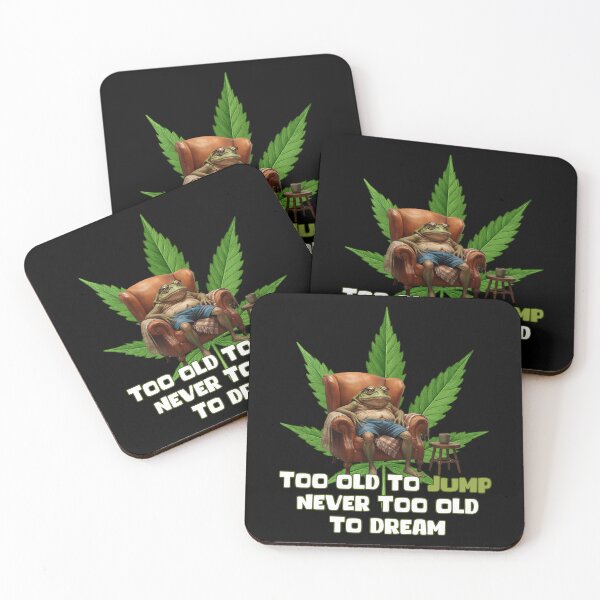 Item preview, Funny Old Frog Motivation - Too Old to Jump Never Too Old to Dream designed and sold by KArtcore.