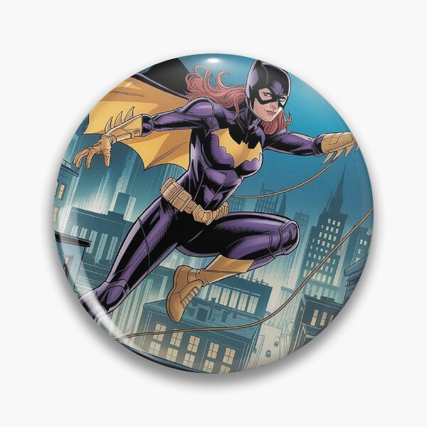 Item preview, Batgirl's Moonlit Grapple: Gotham's Purple Fury in Flight - DC Comics Fan Art designed and sold by Midnight Veil Designs.