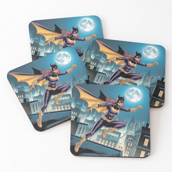 Item preview, Batgirl's Moonlit Grapple: Gotham's Purple Fury in Flight - DC Comics Fan Art designed and sold by Midnight Veil Designs.