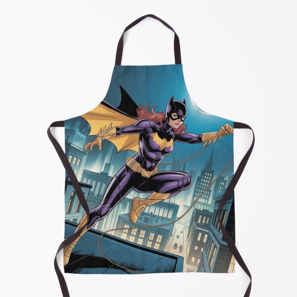 Item preview, Batgirl's Moonlit Grapple: Gotham's Purple Fury in Flight - DC Comics Fan Art designed and sold by Midnight Veil Designs.