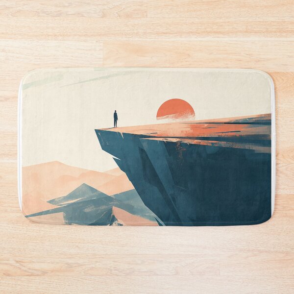 Item preview, Lone Figure on Cliff Sunrise designed and sold by Christian Weiss.