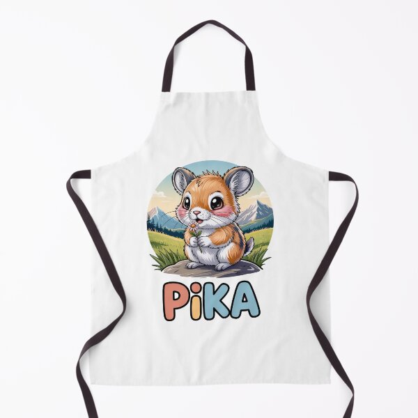 Item preview, Cute Mountain Pika Holding Daisy Illustration designed and sold by RedCircleArt.