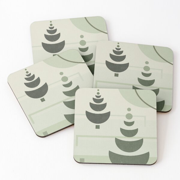 Item preview, Simple Modern Geometric Festive Trees  designed and sold by Ally-Bee33.