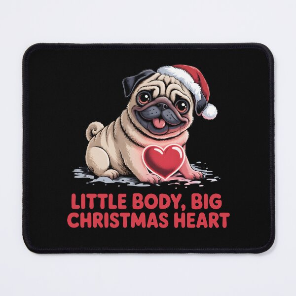 Item preview, Little Body Big Christmas Heart Cute Pug Christmas Gift designed and sold by Slaw-Creation.