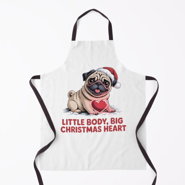 Item preview, Little Body Big Christmas Heart Cute Pug Christmas Gift designed and sold by Slaw-Creation.
