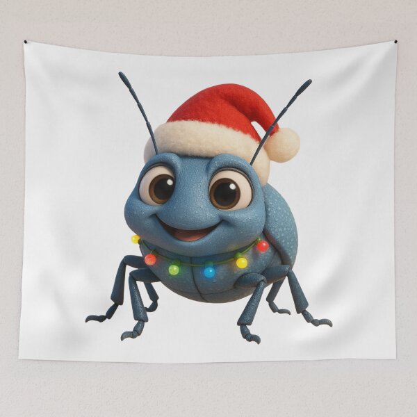 Item preview, Christmas Blue Death Feigning Beetle designed and sold by Sillytoe.