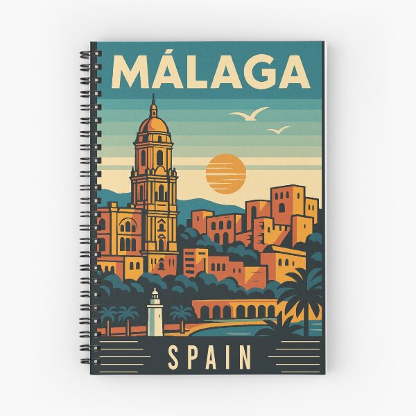 Item preview, Explore Beaches, Old Town and Mediterranean Sunshine of Malaga in Spain - Travel Art designed and sold by turtlestart.